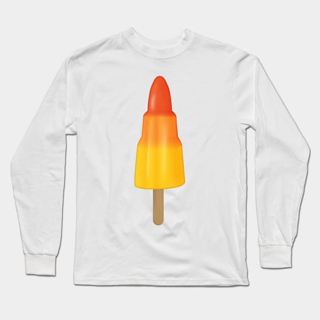 Orange Rocket Long Sleeve T-Shirt by LozMac